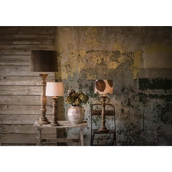 Drewniane lampy stołowe boho vintage Cottage PR Home